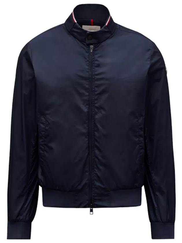 1A00155 68352 775 REPPE Logo Patch Neck Button Jacket Blue Navy Men's Jacket TLS - MONCLER - BALAAN 1