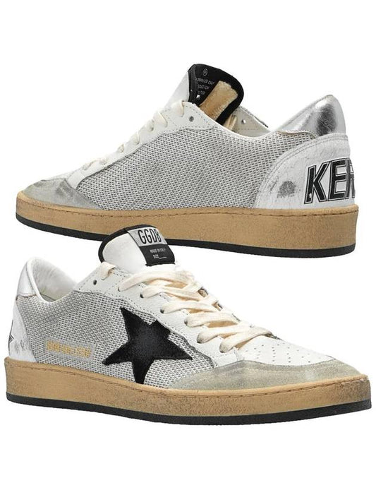 Ballstar low-top sneakers gray white - GOLDEN GOOSE - BALAAN.