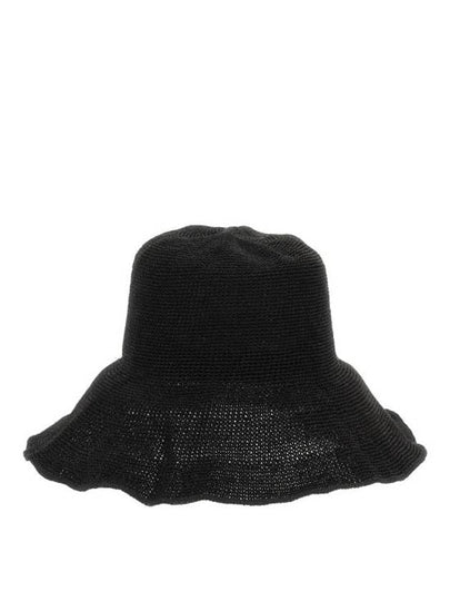 Paper Woven Straw Hat Black - TOTEME - BALAAN 2