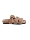 Chypre Fur Sandals Bois de Santal - HERMES - BALAAN.