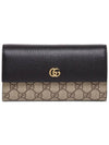 GG Marmont Continental Leather Long Wallet Black - GUCCI - BALAAN 2