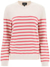 Phoebe Striped Cashmere Cotton Knit Top - A.P.C. - BALAAN 1