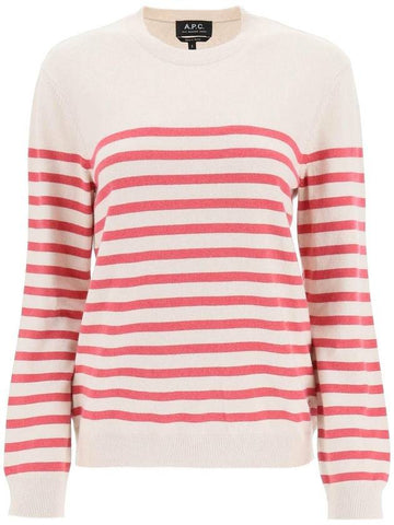 Phoebe Striped Cashmere Cotton Knit Top - A.P.C. - BALAAN 1