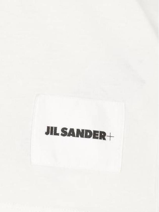 Logo Label Cotton 3 Pack Short Sleeve T-Shirt White - JIL SANDER - BALAAN 4