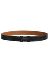 H Buckle Reversible Leather Belt Brown Black - HERMES - BALAAN 2