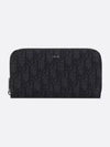 Oblique Jacquard Zipper Long Wallet Black - DIOR - BALAAN 2