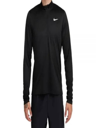 Men's Dry Fit Pacer Half Zip Long Sleeves T Shirt Black - NIKE - BALAAN 2