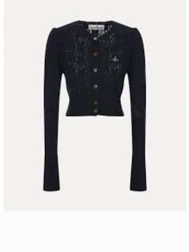 Samantha Cropped Cardigan Black - VIVIENNE WESTWOOD - BALAAN 2