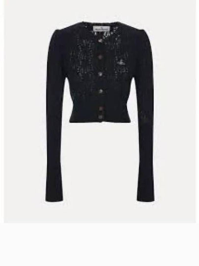 Samantha Cropped Cardigan Black - VIVIENNE WESTWOOD - BALAAN 2