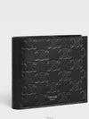 Triomphe Embossed Calfskin Half Wallet Black - CELINE - BALAAN 3