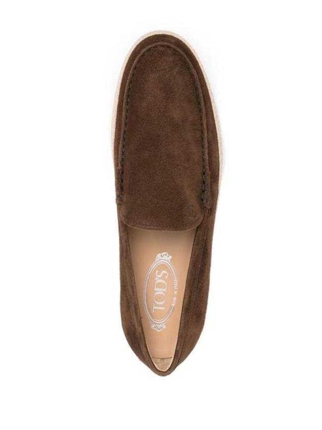 Men's Suede Slip-On Loafers Mocha - TOD'S - BALAAN 5