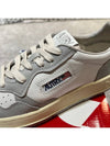 Men's Medalist Low Leather Sneakers Grey White - AUTRY - BALAAN 8