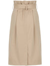 Women's Trench Unbalanced Skirt Beige - ILROZE - BALAAN 3