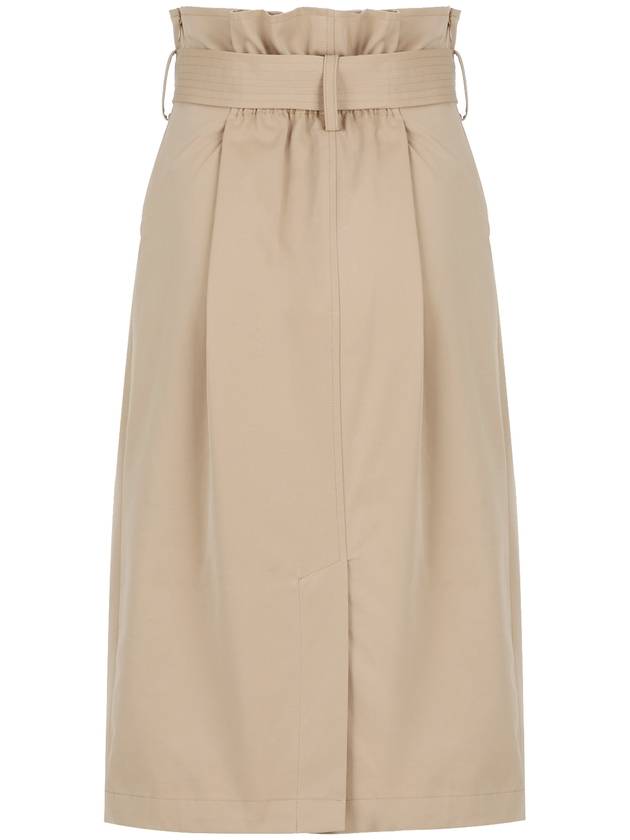 Women's Trench Unbalanced Skirt Beige - ILROZE - BALAAN 3