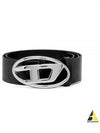 B 1DR D Logo Buckle Leather Belt Black - DIESEL - BALAAN 2