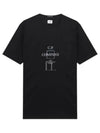 Mercerized Jersey Logo Print Short Sleeve T-Shirt Black - CP COMPANY - BALAAN 2