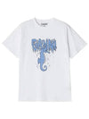 Seahorse Print Cotton Short Sleeve T-Shirt White - GANNI - BALAAN 2