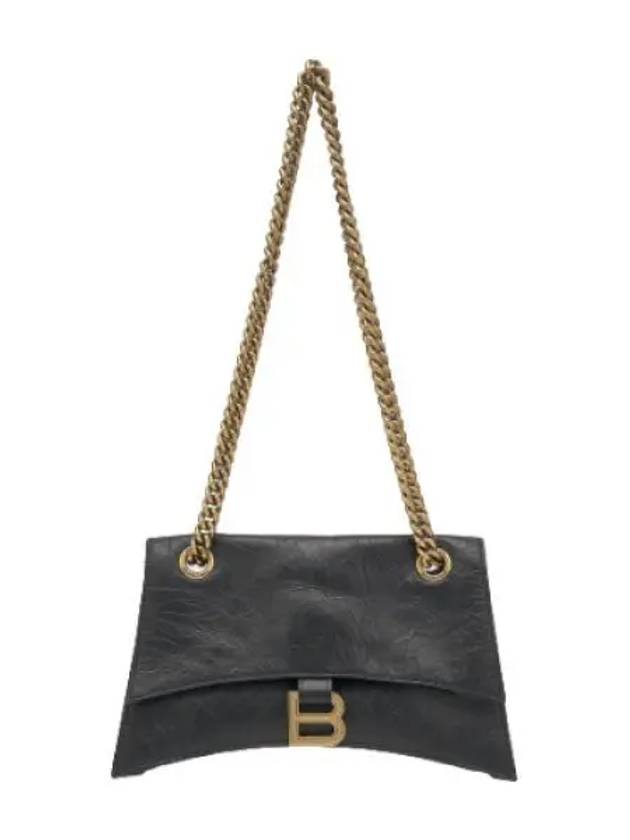 Small Crush Chain Shoulder Bag Black - BALENCIAGA - BALAAN 1