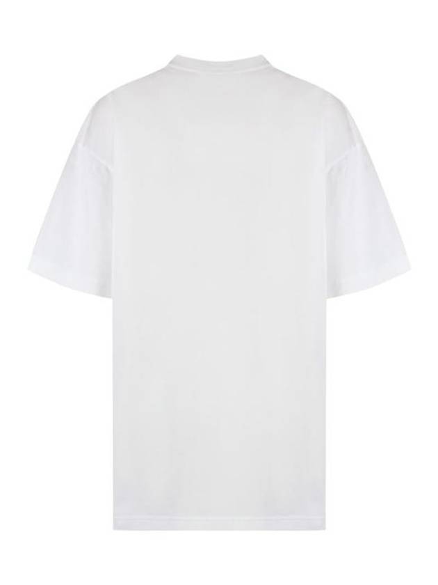 Jersey Print Cotton Short Sleeve T-Shirt White - GUCCI - BALAAN 3