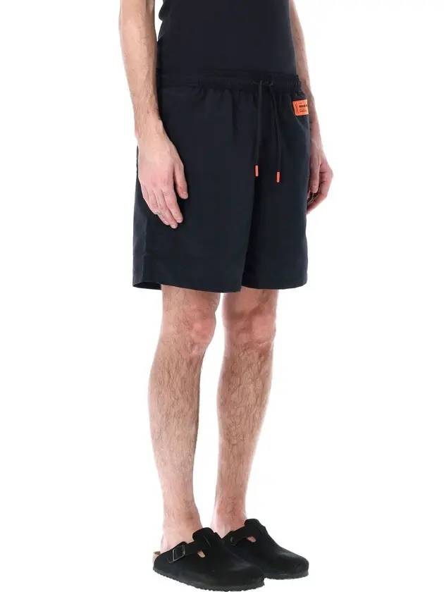 Men's Logo Patch Nylon Swim Shorts Black - HERON PRESTON - BALAAN 3