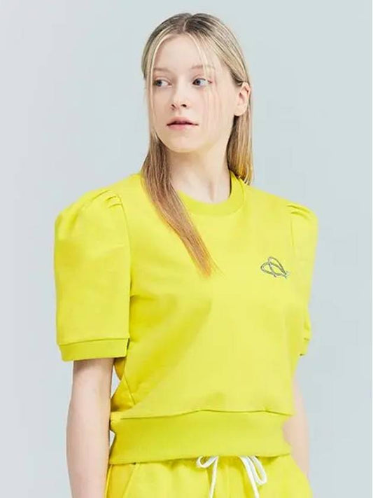 Golf Tennis Puff Shirring Sweatshirt Yellow - AVAVE - BALAAN 2