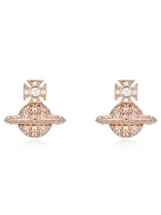 ORB Logo Earrings Rose Gold - VIVIENNE WESTWOOD - BALAAN 2