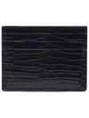 Logo Crocodile Card Wallet Black - TOM FORD - BALAAN 5