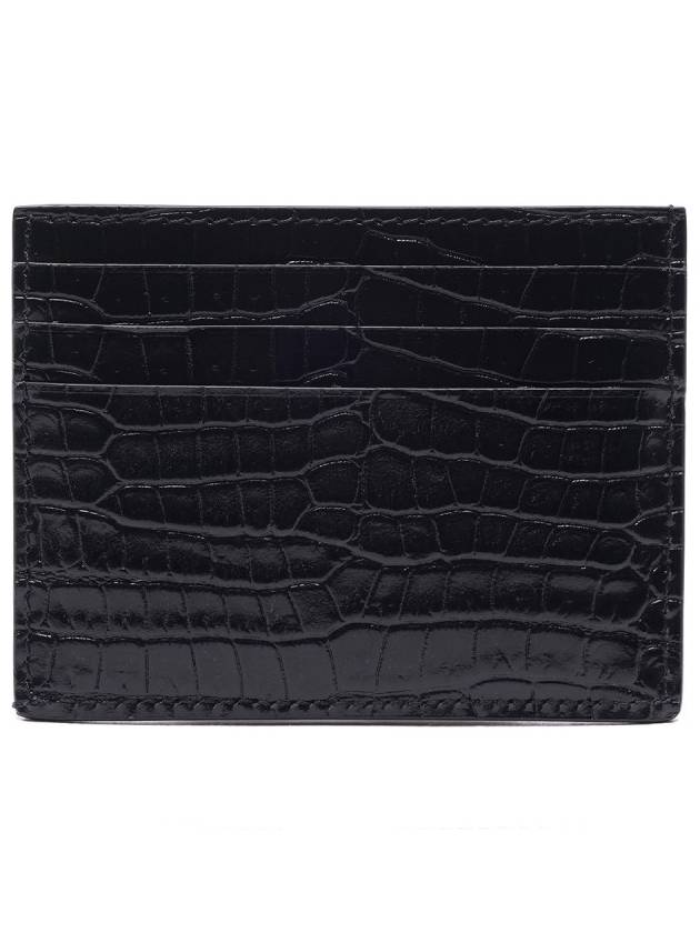 Logo Crocodile Card Wallet Black - TOM FORD - BALAAN 5