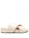 Women's Padded Cross Strap Slippers Pale Pink - JIL SANDER - BALAAN 2