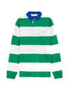 Block Stripe Classic Fit Polo Shirt Green - POLO RALPH LAUREN - BALAAN 2