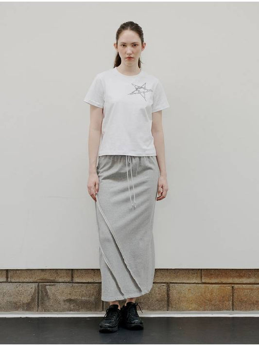 Pearl Glitter Banding Skirt Gray - AACA - BALAAN 1