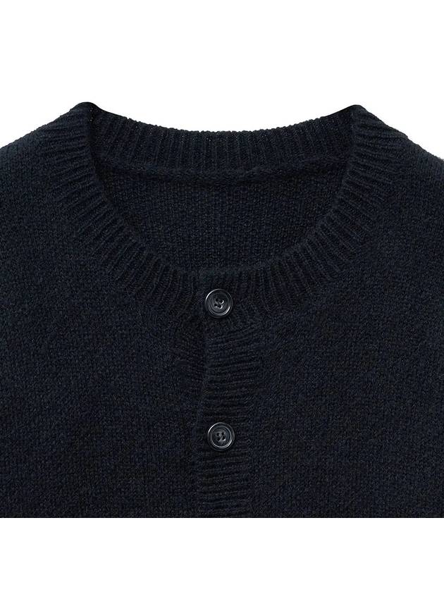 Alpaca Merino Daddy Cardigan Black - NOIRER - BALAAN 5