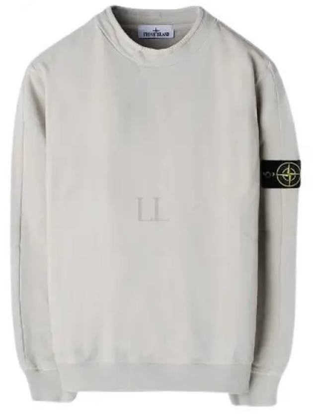 Stretch Cotton Fleece Mock Turtleneck Sweatshirt Stucco - STONE ISLAND - BALAAN 2