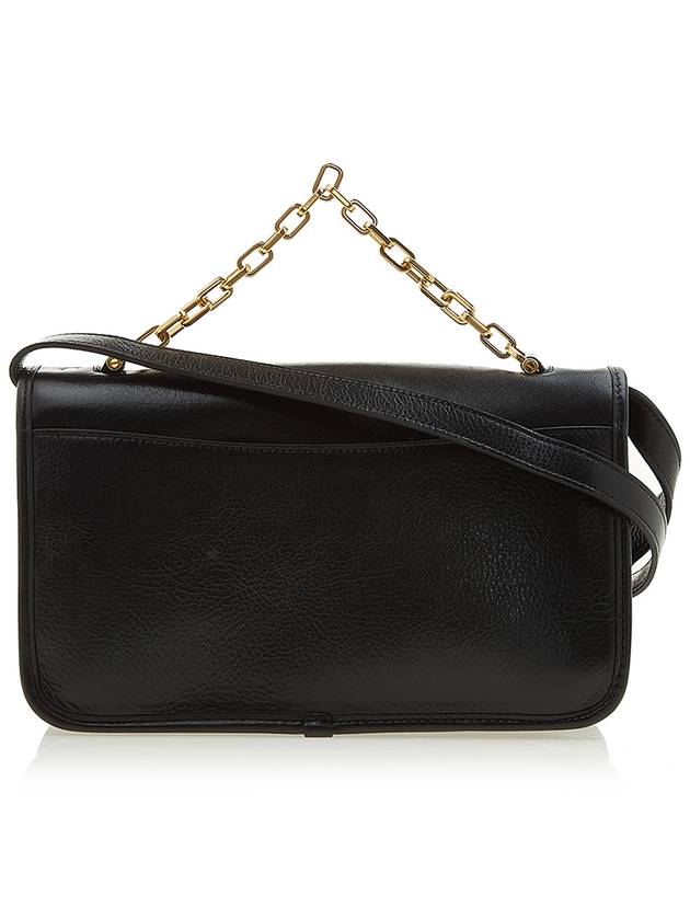 Sadie Rectangle High Shine Leather Shoulder Bag Black - MULBERRY - BALAAN 4