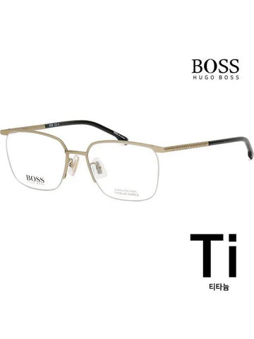 Hugo Boss titanium glasses frame BOSS1225F AOZ semi rimless stainless steel - HUGO BOSS - BALAAN 1