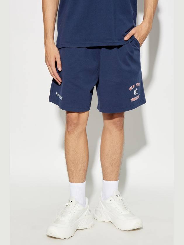 Sporty & Rich Shorts From The 47 & The New York Yankees Collection, Unisex, Navy Blue - SPORTY & RICH - BALAAN 6