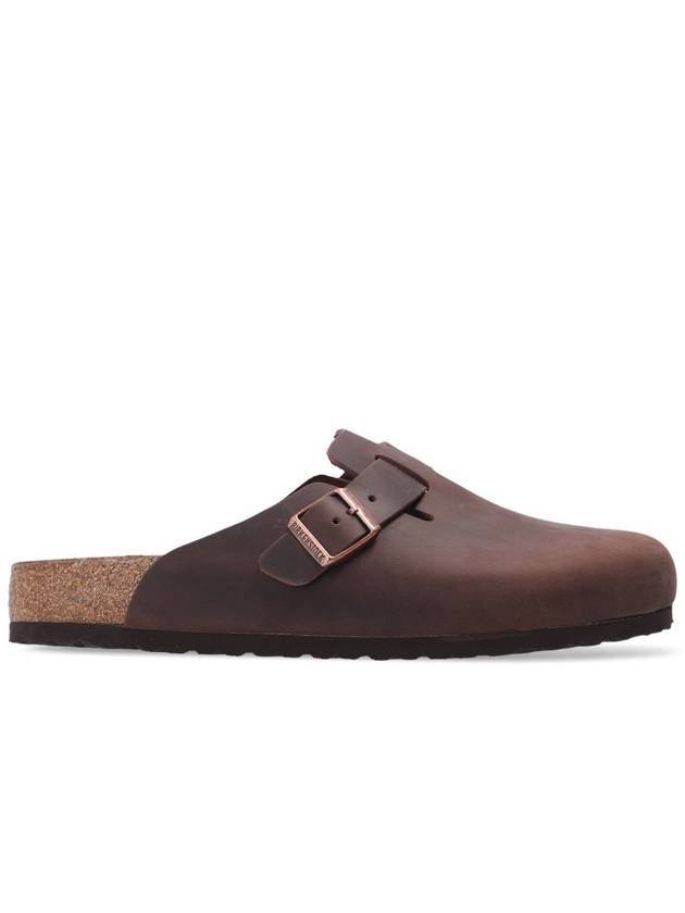 Birkenstock ‘Boston Big Buckle’ Slides, Men's, Brown - BIRKENSTOCK - BALAAN 1