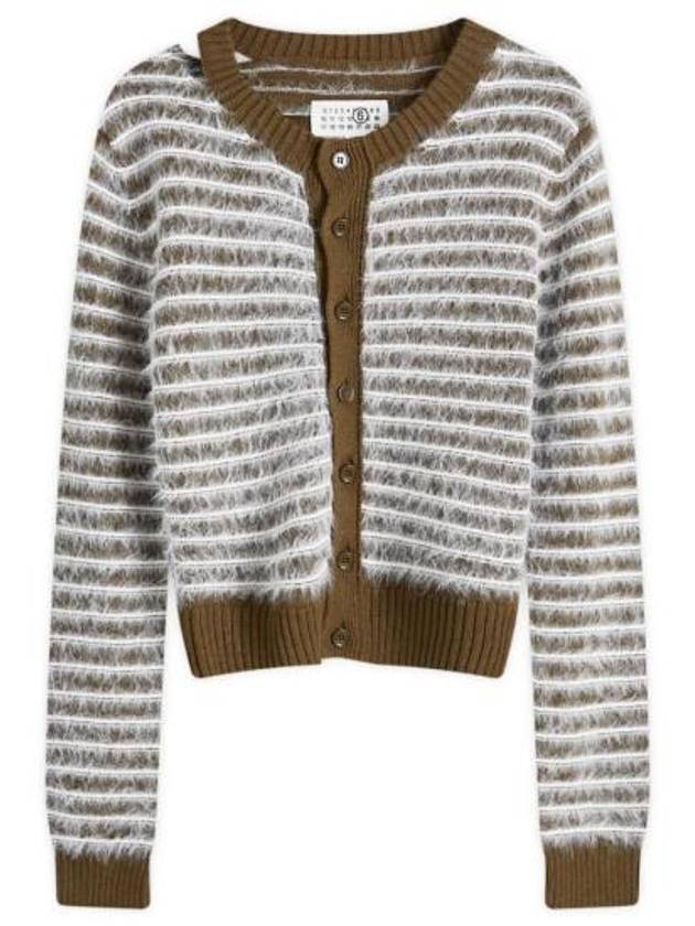 Striped Wool Cardigan Khaki - MAISON MARGIELA - BALAAN 2