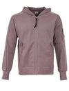 Diagonal Raised Fleece Hooded Jacket Purple - CP COMPANY - BALAAN 1