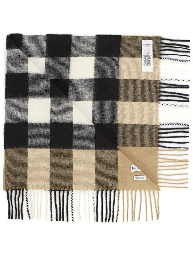 Classic Check Cashmere Muffler Beige - BURBERRY - BALAAN 4