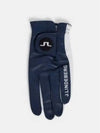 Lawn leather golf gloves navy - J.LINDEBERG - BALAAN 2