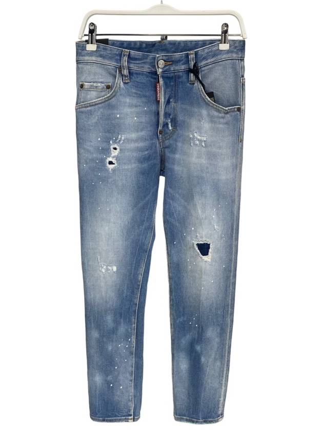 Logo Patch Washing Skater Jeans Blue - DSQUARED2 - BALAAN 3