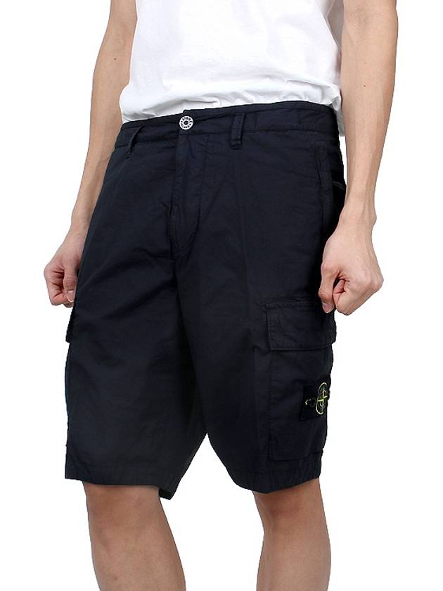 Light Stretch Cotton Bermuda Regular Fit Shorts Navy - STONE ISLAND - BALAAN 5