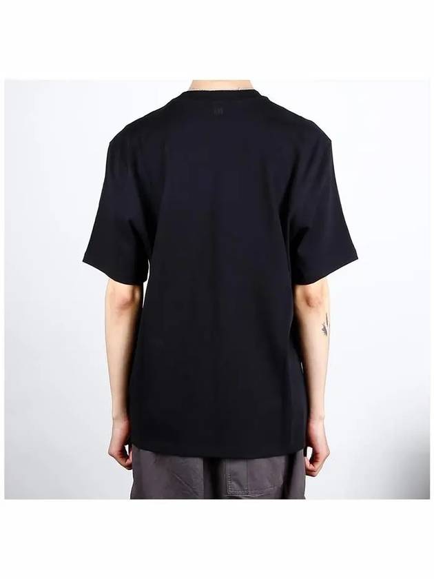 Small Heart Logo Short Sleeve T-Shirt Black - AMI - BALAAN 5