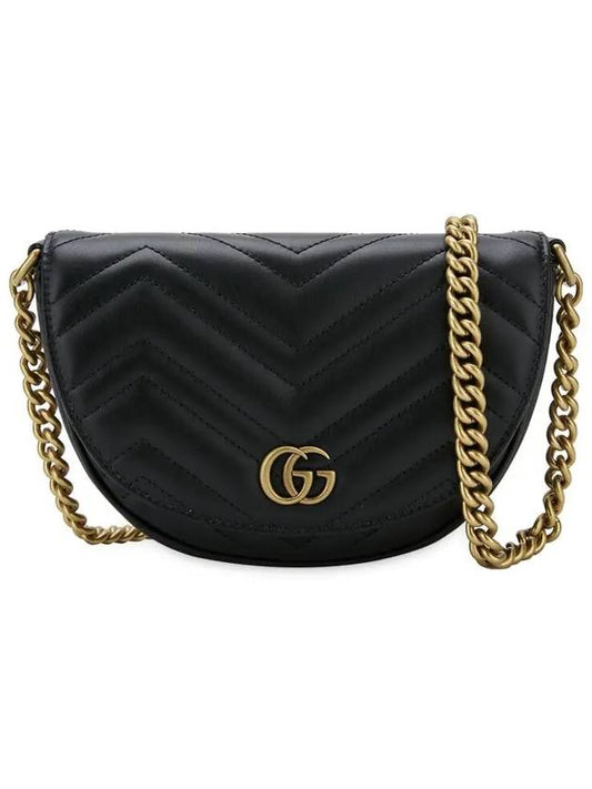 GG Marmont Matelasse Chain Mini Bag Black - GUCCI - BALAAN 2