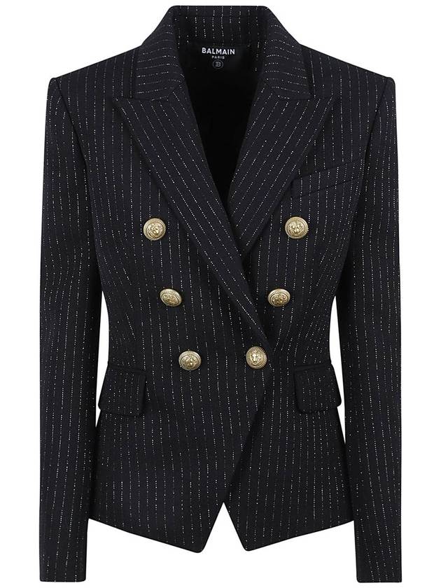 lurex detail double breasted blazer BF1SG008WB89 - BALMAIN - BALAAN 2