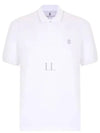 Embroidered Logo Cotton Short Sleeve Polo Shirt White - BRUNELLO CUCINELLI - BALAAN 2