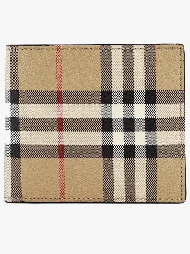 Check Motif Half Wallet Beige - BURBERRY - BALAAN 2