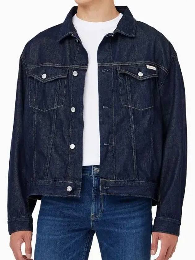 Jeans Relax Fit Denim Jacket Dark Blue - CALVIN KLEIN - BALAAN 2