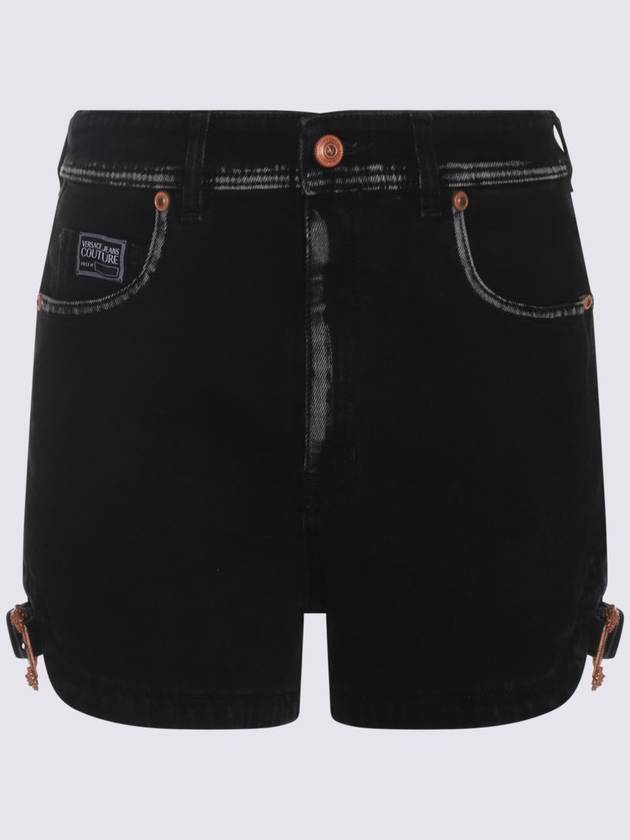 Versace Jeans Couture Black Cotton Shorts - VERSACE - BALAAN 1